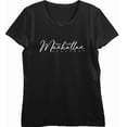 thumbnail image 4 of Manhattan New York Broadway Women's Black Crew Neck Short Sleeve Top-Medium, 4 of 6