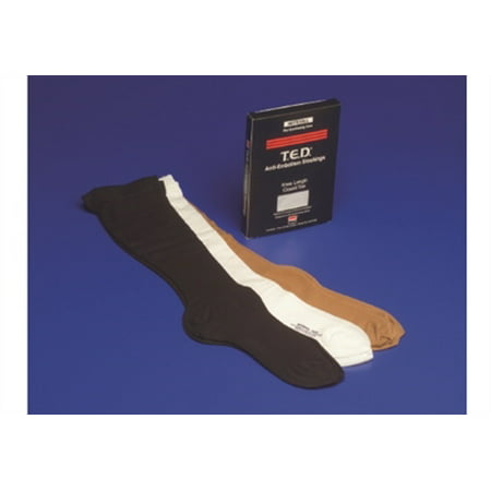 TED Anti Embolism Stockings, Knee-High Hose, Medium, Regular, Black Closed Toe, (Best Ted Hose For Nurses)