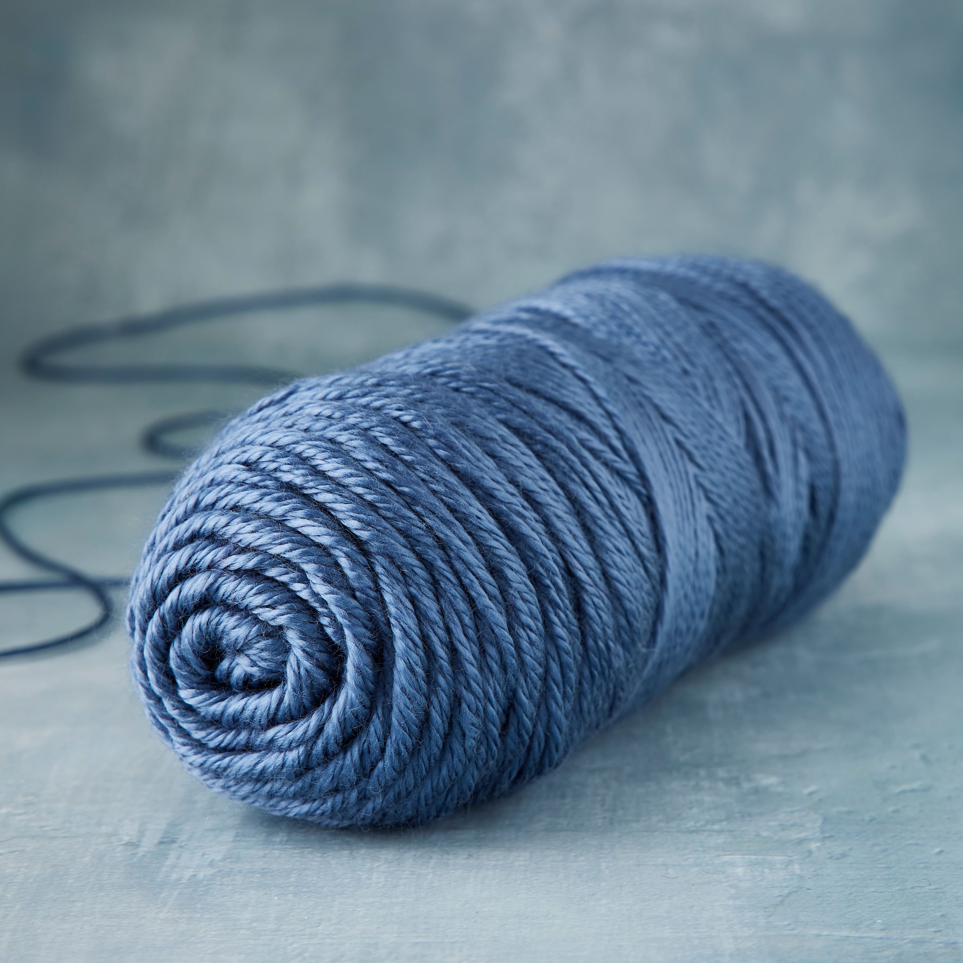 Soft & Shiny Solid Yarn by Loops & Threads® in Aqua Blue