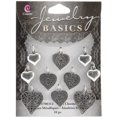 thumbnail image 1 of Bijoux Basiques Breloques en Métal-Cœurs Argentés 10/Pkg, 1 of 2