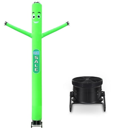 GHP 20-Feet Green 210T-Polyester Plastic & Iron Inflatable Puppet Dancer With Blower