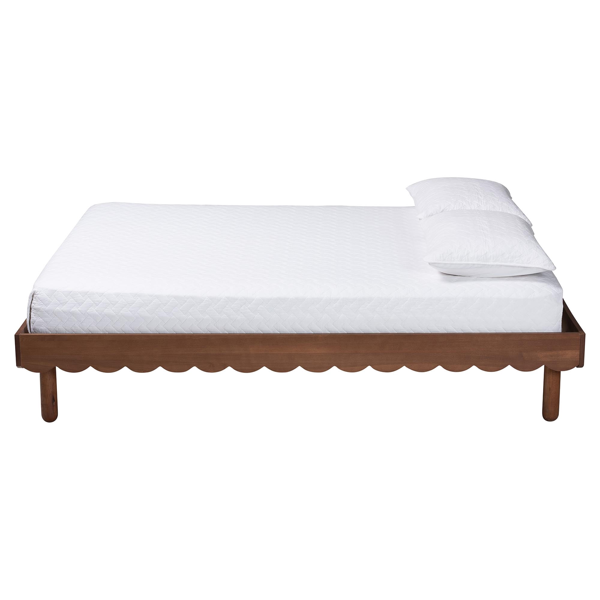 Baxton Studio Orianthe Modern Bed Frame, Queen, Walnut Brown