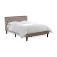 thumbnail image 3 of Homestock Rustic Recluse 2 Piece Bedroom Set - Size Button Tufted Bed - Velvet Upholstered Headboard And A Nightstand-Color:Distressed Jacobean/Brown Taupe,Size:Queen, 3 of 9
