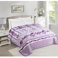 thumbnail image 1 of Virtu Couverture en Molleton Premium 9 Lbs, 2 Plis Réversible Imprimée Raschel Lourde & Chaude Style Coréen, Grand, 1 of 5