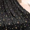 thumbnail image 3 of Black Gold Star Pattern Blanket,Comfortable Soft Flannel Throw Blanket,All Season,Warm Lightweight Blankets for Sofa Bed Couch Living Room Chair,40"x50", 3 of 4