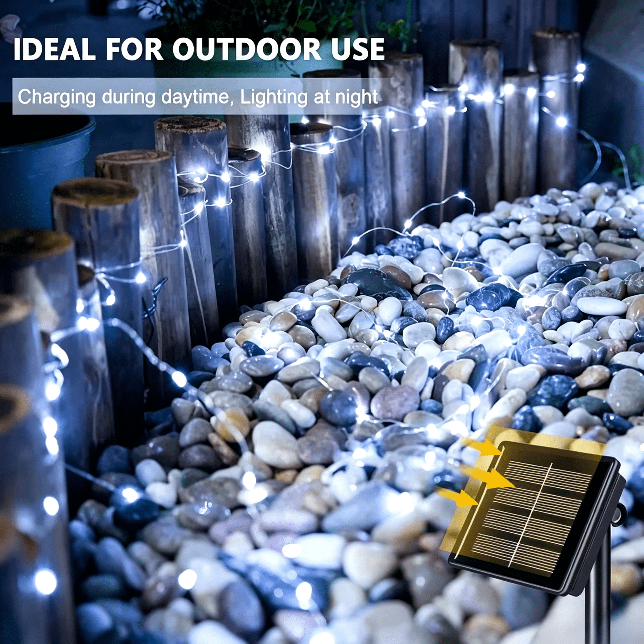 2-Piece Set Blue Solar Fairy Light String, 330 Led Outdoor Solar Christmas Lights, 8 Modes Of Wired Solar Flashing Light String, Suitable For Christmas Trees, Wedding Parties, Gardens And Courtyards