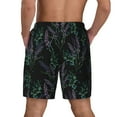 thumbnail image 4 of Balery Lavender Flowers Mens Swim Trunks Swim Shorts for Men Quick Dry Inseam Beach Shorts with Compression Liner Pocket-X-Large, 4 of 9