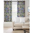 thumbnail image 2 of Purple Hydrangea Blackout Curtains for Bedroom Living Room Darkening Curtains 54 Inch Long Spring Floral Elegant Pastoral Vintage Short Curtain for Small Window Treatment Grommet Drapes 52"x54"x2, 2 of 9