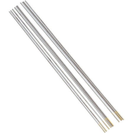 

WCX 10PC Pack 1.0x150mm Tungsten Electrode Rods for Argon Arc Welding Ideal for Thin Sheet Stainless Steel Aluminum Alloy Welding (Gold Head)-0614