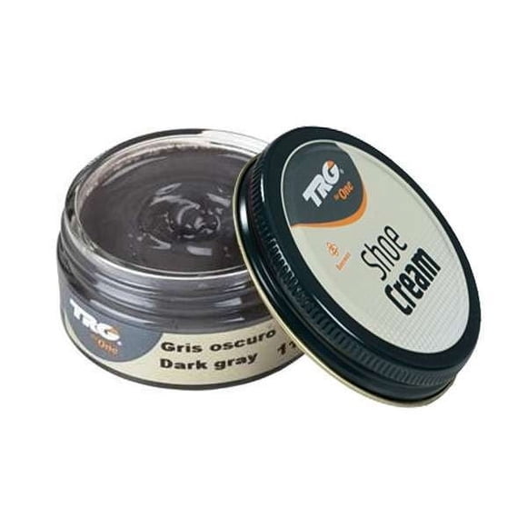 TRG Dark Grey 115 Shoe cream with beeswax, one of the best shoe polishes that nourishes, maintains, shines and enhances the color of leather shoes and leather boots.
