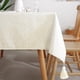 thumbnail image 4 of Manteles para Mesa Rectangular Impermeable, Mantel para Mesa de 6 Personas,Mantel Lino Antimanchas,para el Hogar, Restaurante,Cocina,Hotel,Cafetería (Color Liso-Blanquecino (180 * 140cm)), 4 of 6