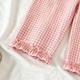 thumbnail image 4 of yboeqw Toddler Girls 2Piece Outfits Cute Baby Girl Plaid Print Long Sleeve Pant Set Flower Ruffle Top,Size 3-4 Years, 4 of 7