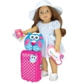 thumbnail image 2 of Sophia's Hot Pink Rolling Suitcase & 7-Piece Travel Accessory Set for 18" Dolls, 2 of 8