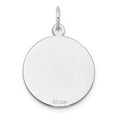 thumbnail image 2 of Auriga Fine Jewelry 14K White Gold Etched .035 Gauge Round Disc Charm for Women (L-27 mm, W-19 mm), 2 of 6