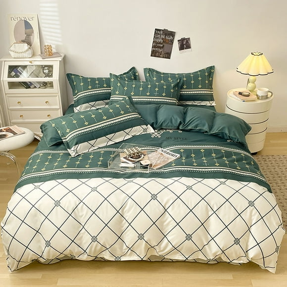 Strawberry Rabbit Cartoon Comforter Queen King Bedding Set Bed Sheets and Pillowcases Luxury Bedding Simple Pink Duvet Cover Set FGS