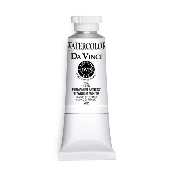 Da Vinci Paints Professional Watercolor, 37ml Tube, Titanium White
