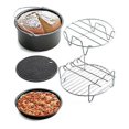 thumbnail image 2 of 8-inch Air Fryer Accessories Suitable for Air Fryer 5.2-8QT Baking Basket Pizza Plate Grill Pot, 2 of 5