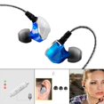 thumbnail image 1 of Auriculares Auriculares con cable oído Auriculares con monitor películas Cancelación de ruido con micrófonos Controladores Azul, 1 of 6