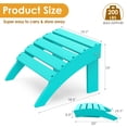 thumbnail image 3 of Pipopa Folding Adirondack Ottoman Set of 2,HDPE Outdoor Foot Rest,Patio Plastic Footstool for Adirondack Chairs,Aqua, 3 of 6
