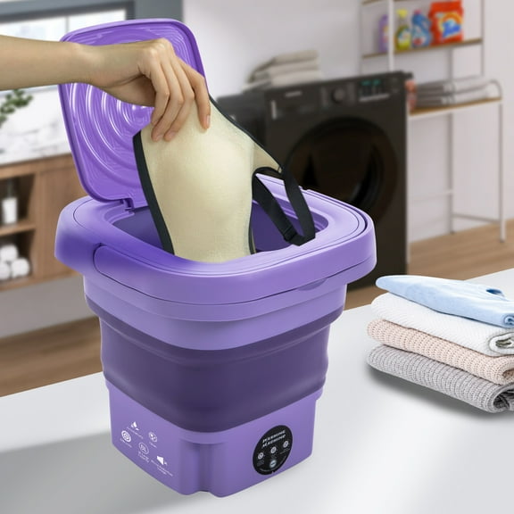 Portable Mini Multi-functional Foldable Washing Machine With Drainage Basket