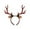 Coffee, variant on chaungfeng Christmas Deer Antlers Headband With Bow, Cute Reindeer Antlers Hair Accessories for Women Men, Christmas Cosplay Costume Party