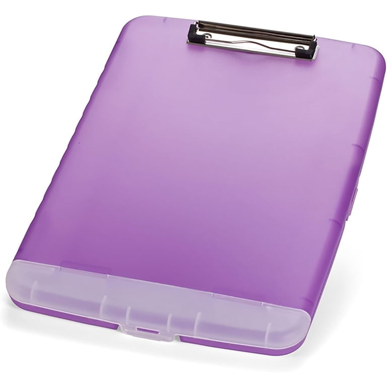 OfficeMate Slim Clipboard Storage Box, Purple photo 1