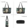 thumbnail image 6 of FORMRS Canvas Laptop Tote Bag for Women with 15.6" Computer Compartments Shoulder Handbag, Flowers Cat, 6 of 7