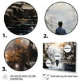 thumbnail image 3 of Designart "Enlightened Path in Grey Buddhism II" Spiritual Floater Framed Canvas Art Print, 3 of 7
