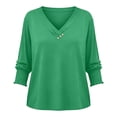 thumbnail image 4 of CONZONE Womens Summer T-Shirts 3/4 Sleeve T Shirts for Women Casual Crew Neck Solid Color Lightweight Tees Soft Cozy Dailywear, 4 of 4