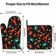 thumbnail image 3 of Lobster Crab Shrimp and Bubbles Oven Mitts and Pot Holders Marine Animals on Black Background Heat Resistant Oven Mitts Safe for Baking Cooking BBQ, 3 of 6