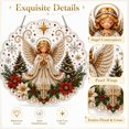 thumbnail image 3 of Christmas Pearl Diamond Art Hanging Ornament DIY Craft (Style 5, 8in) | Angel Scene Pearl Diamond Suncatcher, 3D Mixed-Size Pearls and Complete DIY Craft for Windows, Trees, Holiday Gifts, 3 of 7