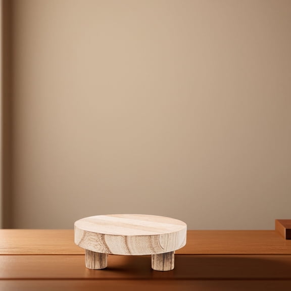 OUNONA Wooden Plant Stand Indoor Flower Pot Holder Wooden Plant Display Stand Stool Bathroom Tray Flower Pot Wooden Shelf Stand