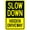 Warning Sign 3, variant on Slow Down Blind Driveway Warning Sign - 8"x12" Metal Security Sign, Driveway Safety Decor for Home Business Yard Garden Office Street Road