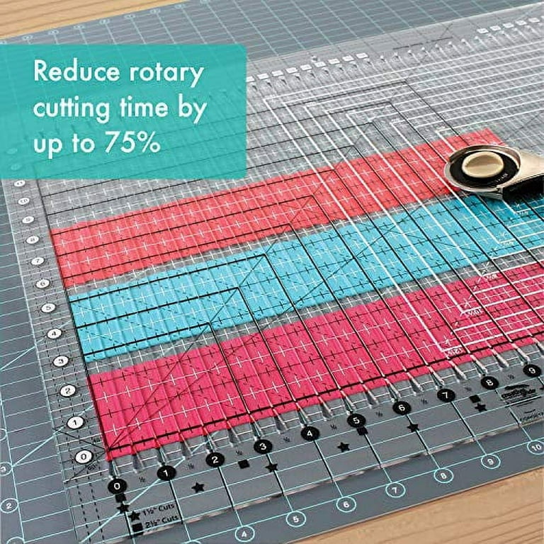 Quilting Ruler- 12 * 12" Slotted Stripology Rulers for Quilting and  Sewing