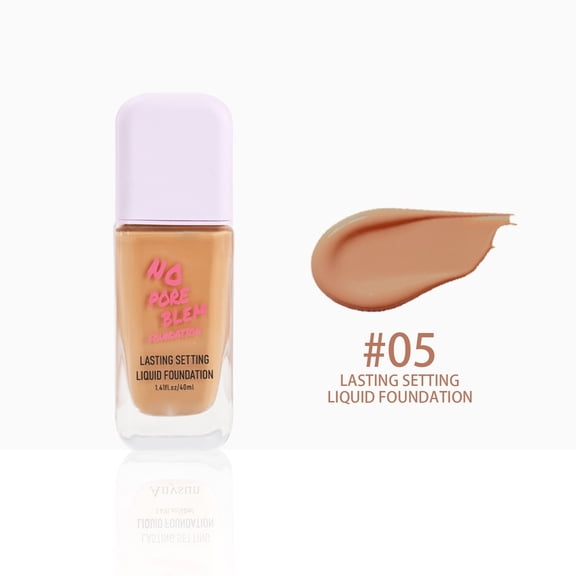 Waterproof Foundation, Foundation Full Coverage, Cover Fine Lines and Imperfections, Liquid Foundation, Makeup Foundation Creates Flawless Creamy Skin and Evens Skin Tone, Longwear Transfer