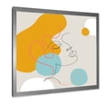 thumbnail image 2 of Designart 'Minimal Portrait of Female Face Drawn With One Line I' Modern Framed Art Print, 2 of 4