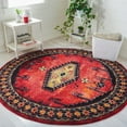 thumbnail image 2 of SAFAVIEH Vintage Hamadan Liana Oriental Area Rug, Red/Black, 6'7" x 6'7" Round, 2 of 8
