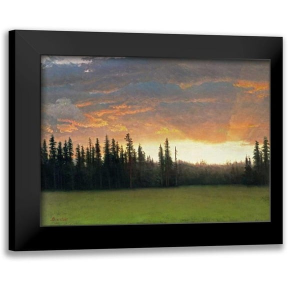 Bierstadt, Albert 14x11 Black Modern Framed Museum Art Print Titled - California Sunset