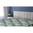 thumbnail image 5 of Ambesonne Botanical Garden Fitted Sheet, Cold Tones Floral, Queen Size, Slate Blue and Dark Teal, 5 of 5