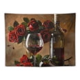 thumbnail image 5 of Orinice Roses Wine Tapestry Wall Hanging Unique Style Art for Home Decor Living Room Bedroom Farmhouse Dorm 50x40inch, 5 of 6
