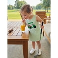 thumbnail image 4 of Argulvti Robe d'Été Débardeur pour Fillette Golf Nœud Broderie Rayé Sans Manches Col Rond Robe Ligne A, 4 of 7