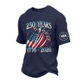 thumbnail image 2 of Patriotic 250th Anniversary T Shirt for Men USA Flag 1776-2026 Short Sleeve Shirts to Celebrate America 250, 2 of 6