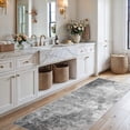 thumbnail image 4 of UERMEI 2'x6' Runner Rug, Washable Non-Slip Indoor Runner Rug for Kitchen Halfway Laundry Bedroom Living Room Carpet Area Rug, 2x6 ft Abstract Low Pile Kitchen Runner Rug, Dark Gray, 4 of 9