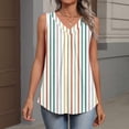 thumbnail image 3 of Iaqnaocc Womens Tank Tops Summer Sleeveless Loose Fit Striped Boho T Shirts Dressy Casual V-Neck Womens Tops Trendy Clothes Multicolor XXL, 3 of 6