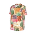 thumbnail image 2 of Rocae Succulent And Cactus for Breathable Men's Baseball T-Shirt Fashionable Casual Baseball Jersey, Moisture-wicking Sportswear 4X-Large, 2 of 9