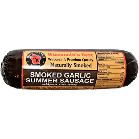12oz. Garlic Hickory Smoked Summer Sausage, 12ct (Best Snowshoeing In Wisconsin)