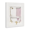thumbnail image 3 of Stupell Industries Simple Bathtub with Bow Fashion Painting Wrapped Canvas Canvas Art Print Wall Art, 16 x 20, 3 of 7