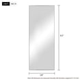 thumbnail image 5 of 17 in x 62 in White Modern Full Length Mirror, 5 of 10