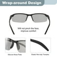 thumbnail image 3 of Sport Sunglasses Cycling Polarized Sun Glasses for Mountain Bike Driving Fishing Running, Black/Clear Gray, 3 of 6