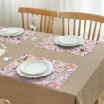 thumbnail image 3 of Pioneer Flower Floral Print Pattern Summer Placemats Table Placemats Set Of 4-Linen Kitchen Washable Placemats Table Mats 12x18 Inch Non-Slip Heat Resistant, 3 of 5